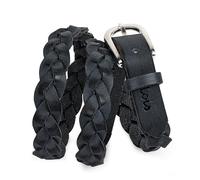 Lois - Cinture da donna Vera Pelle - Flessibile e Resistente Cintura Donna Pelle con Fibbia in metallo - Alta Qualità Elegante Cinture Donna per Lavoro, uso Quotidiano - Cintura Donna Sottile M, Nero