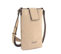 Lois - Piccola borsa da donna per telefono cellulare Tracolla regolabile del marchio, Beige