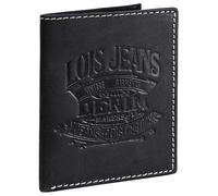 Lois - Portafoglio Uomo Pelle - Portafoglio e Portamonete - Portafoglio Uomo Slim con Scomparto per Carte - Portafogli Uomo Vera Pelle - Portafoglio Uomo Piccolo RFID 201718, Nero