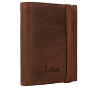 Lois - Portafoglio Uomo Pelle Slim RFID - Portafoglio e Portamonete con Scomparto per Carte, Marrone