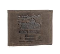 Lois Portafoglio Uomo Slim in Vera Pelle con Portamonete - Scomparto per Carte - RFID, Marrone