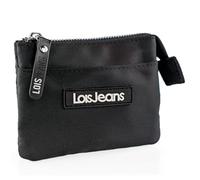 Lois - Portamonete Donna con Protezione RFID - Elegante Portacarte di Credito da Donna con Chiusura a Cerniera - Porta Monete da Donna Piccolo Portachiavi Interiore Marca Lois, Nero