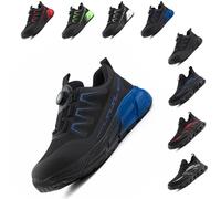 Loiston Scarpe Antinfortunistiche Uomo Donna Leggere Scarpe da Lavoro Scarpe Sicurezza Antiscivolo Son-2 Blu EU41