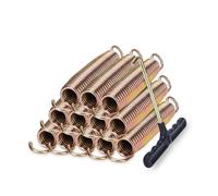 LOIUO Molle per trampolino di ricambio da 8,9 cm a 21,6 cm, in acciaio zincato, ad alta resistenza, accessori universali per trampolino con gancio a T, confezione da 12 a 48