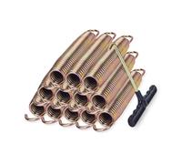 LOIUO Molle per trampolino di ricambio da 8,9 cm a 21,6 cm, in acciaio zincato, ad alta resistenza, accessori universali per trampolino con gancio a T, confezione da 12 a 48