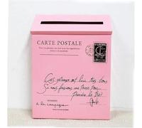 LoiYtrd Cassetta Postale Personalizzata da Parete, Cassetta Postale Esterna in lamiera, Cassetta Postale Resistente alle intemperie e di Grande capacità(Pink B)
