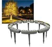 LoiYtrd Luci for Alberi a Forma di Anello a LED for Esterni, Adatte for Giardini, Cortili, percorsi(8 Packs)