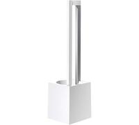LoiYtrd Portascopino a Parete Scopino for WC sospeso da Bagno con Base di Supporto Set di scopino for WC Pulito a 360 Gradi con Manico Lungo Bianco Scopino per Rimuovere Le Macchie di Acqua Dura