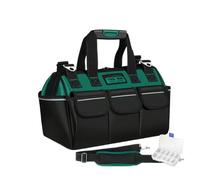 LOJAX Borsa per Attrezzi di Grande capacità, Borsa per Attrezzi, Cassetta per Attrezzi, Borsa per Attrezzi per Elettricista, Borsa per Attrezzi Portatile per Riparazione Falegname,