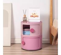 Comodino Rotondo Comodino in Resina ABS Armadio Multipiano per Camera da Letto, Comodini per Organizzare Il Soggiorno