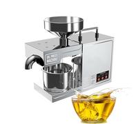 LoJax Pressa per Olio da 820 W, Estrattore Automatico per Olio D'oliva, Pressa per Olio Commerciale, Estrattore Elettrico Commerciale in Acciaio Inossidabile per Semi E Noci Caldi/Freddi