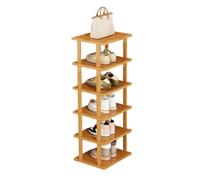 LoJax Scarpiera Verticale in bambù Multistrato, scaffale ad Angolo, salvaspazio, Montaggio Senza Attrezzi, Foyer, scarpiera Stretta, scarpiera per Ingresso，Scarpiera Semplice, scarpiera da Porta