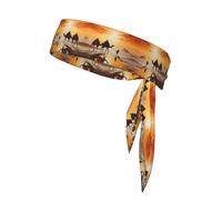 Lok Ling in The Evening Sun Fascia per il tennis, fascia per il sudore adiustabile, perfetta per fitness, basket e corsa.