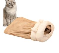 Lokaquk Cat Sleeping Bag, Cat Sleeping Bag for Indoor Cats, Warm Semi Enclosed Cat Bed, Peluche Soft Cat Sack for Cats and Small Pets, Cozy Sleeping Bag for Winter Rest