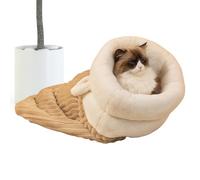Lokaquk Cat Sleeping Bag, Cat Sleeping Bag for Indoor Cats, Warm Semi Enclosed Cat Bed, Peluche Soft Cat Sack for Cats and Small Pets, Cozy Sleeping Bag for Winter Rest
