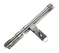 Lokatall Serratura per porta scorrevole, 30,5 cm, serratura scorrevole con chiusura a lucchetto, chiavistello per porta scorrevole, in acciaio inox massiccio, per la sicurezza di cancelli in legno,