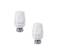 Lokatall TRV, 2 valvole termostatiche per termostato, testa di ricambio M30 x 1,5, universale, valvola di controllo della temperatura per casa e ufficio, bianco