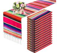 LOKAXXZU 15 PCS Messican Table Runner Fiesta Mexican Tema Decorazione per Feste per Cinco de Mayo Fiesta Party Serape Zarape Table Runner 14 x 84 Pollici (Stile Nuovo)