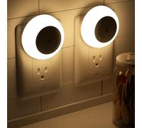 LOKAXXZU Fesnne - Luce Notturna, luci notturne, Parete, sensore Tramonto all'alba, Luce Notturna a LED Bianca Calda, 0,5 W, luci notturne da 2 pacchi per Adulti, Camera da Letto, Bagno, corridoio,