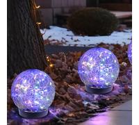 LOKAXXZU Luci a Globo Solare Esterno Sfere solari-solari-solari Sfere di luci-solari per Giardino per Sfera di Vetro Rotta per 2 Pacchetti per Decorazioni per Cortile del Cortile, DS-XBQ-1-1-1