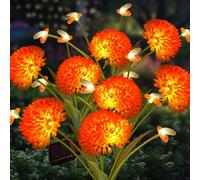 LOKAXXZU Luci da Giardino Solare, Pacchetto 4 Pacchetti Solare luci di api con Fiori, luci da lucciole Solare Impermeabile all'aperto per Giardino per Il Patio Percorso Decorazione di Decorazioni