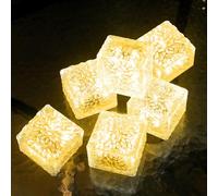 LOKAXXZU Luci di Mattoni solari Outdoor luci solari per Esterno Impermeabile Patio in Mattoni Decorazioni da Giardino per 6 pacchi per Patio, Cortile, passerella, Decorazioni per Il Sentiero