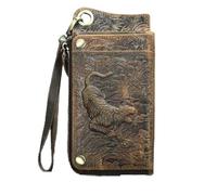 LOKAXXZU Old Retro Men's Multi-Card Wallet Scolorimento Scolorimento Bracciale Long Clutch Wallet Portafoglio Pone per telefono cellulare (colore: A, dimensione: 18 * 2 * 10m), A, 18 * 2 * 10m