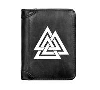LOKAXXZU Portafogli autentici in pelle retrò medievale unica, borsetta di monete di lusso per il compleanno di Natale maschile, a molti stili Nordic Viking Symbol Amulet Wallet (Colore: G-Wallet 37)