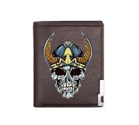 LOKAXXZU Portafogli autentici in pelle retrò medievale unica, borsetta di monete di lusso per il compleanno di Natale maschile, a molti stili Nordic Viking Symbol Amulet Wallet (Colore: C-Wallet 16)