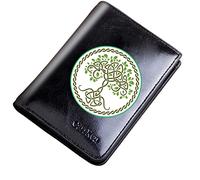 LOKAXXZU Portafoglio con cerniera tascabile vintage unica, borse corta in pelle di grande capacità, simbolo vichingo del supporto per amuleto con card borse boy boy novità regalo, nero, stile 7
