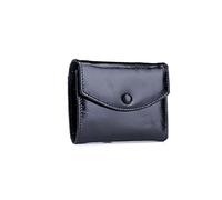 LOKAXXZU Portafoglio femminile Donne in pelle Portafogli tre volte Design Moone Moone Guida Cera vera olio in pelle con cerniera con cerniera (colore: nero)