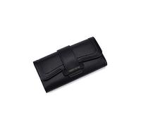 LOKAXXZU Portafoglio femminile Simple Portafoglio in pelle per donne Portafoglio a portafoglio Tannocroccio Long Clutch Borse Borse per quotidiano (colore: nero)