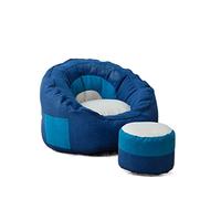 LOKAXXZU Sacca di fagiolo sedia di divano di fagiolo singolo divano reclinabile sedile del pavimento camera da letto piccolo divano pigro sedia per il tempo libero (colore: b blu)