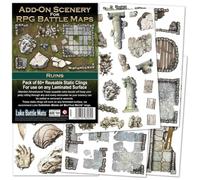 Loke Battlemats LBM-058 Add On Scenery for RPG Maps Ruins Battlemat, Multicolour