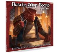 Loke Battlemats | Battle Map Board Grid And Hex | Fold Out 24x24 Inch Reusable RPG Map, Dual Sided Grid And Hex, Wipe Clean Surface | 1 Plus Giocatori | 5+ Minuti