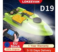 LOKEEVAN D19 Barca esca telecomandata con GPS, Barca notturna RC 600M Pesca a LED, 4 cabine Caricamento da 2 kg, Barca da pesca, 12000 mAh 12000 mAh