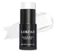 LOKFAR Bastoncino bianco per viso e corpo, stick nero per occhi, per sport, impermeabile, copertura completa, trucco per Halloween, zombie, pagliaccio, vampiro, scheletro, teschio, joker, gotico