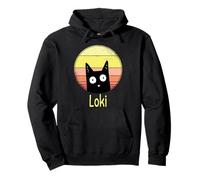 Loki Il Gatto per Il Proprietario del Gattino con Il Nome Loki Felpa con Cappuccio