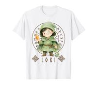 Loki Norse Trickster God Scandinavian Folklore Art per Ragazzi Maglietta