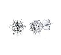 LOKILOKI Orecchini A Lobo Moissanite per Gioielli da Sposa Scintillanti in Argento Sterling 925 da Donna