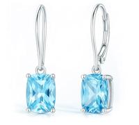 LOKILOKI Orecchini Pendenti con Topazio Azzurro Cielo in Argento Sterling 925 Genuino Gioielli di Fidanzamento di Nozze con Pietre Preziose Eleganti per I Regali delle Donne