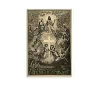 LOKJKOEQ Exaltation of The Holy Cross Prayer Jesus Art - Stampa da parete, decorazione moderna per camera familiare, 30 x 45 cm