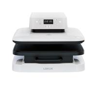 LOKLIK - Pressa Termica Automatica per Personalizzare Magliette, Maglioni, Coperte, Asciugamani, Borse e Altri Tessuti Pressa Riscaldante Compatta Termoadesiva Stampa Tessile (Bianca)