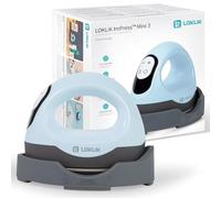 LOKLIK Impress Mini 3 - Spremiagrumi per magliette, borse, tazze, cappelli e altri tessuti, strumento manuale per decorare e fai da te, perfetto per piccoli progetti di artigianato (Blu)