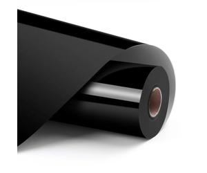 LOKLIK Rotolo di vinile a trasferimento termico, termoadesivo per magliette e tessuti, resistente, lavabile in lavatrice, per uso con macchine da stampa a caldo (nero)