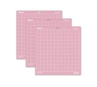 LOKLIK Set di 3 tappetini da Taglio Rosa Standard con Impugnatura Adesiva, Antiscivolo, 35,5 x 33 cm, Vinile