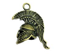 LOKLNEYK 3 ciondoli 36 x 28 x 14 mm in argento anticato bronzo 3D retrò romano soldato no elmo, 36x28x14mm, Lega di acciaio, Nessuna pietra preziosa