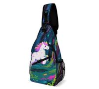 LOKLNEYK Borsa a tracolla casual con foresta incantata, zaino a tracolla per attività all'aperto, escursioni, viaggi