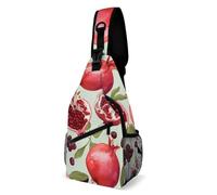 LOKLNEYK Borsa a tracolla casual con motivo melograno zaino a tracolla per escursioni all'aperto viaggi