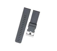 LOKLNEYK Cinturino in gomma impermeabile adatto for cinturini in silicone da 24 mm della serie Suunto TRAVERSE Alpha con chiusura in acciaio inossidabile(Grey x silver)